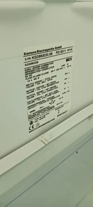 NEVERA COMBI SIEMENS NO FROST ENERGÍA A++