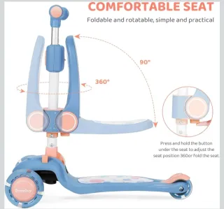 Patinete 3 ruedas con asiento BremToy