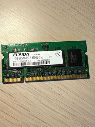 Memoria RAM Elpida 1GB PC2-5300S