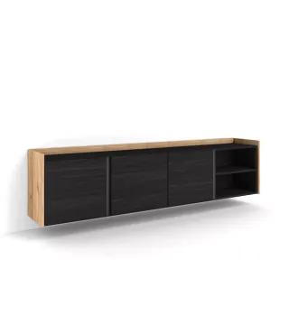 REBAJA: Mueble salón TV en negro y roble