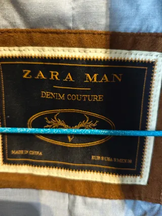 Chaqueta Zara Hombre Marrón y Gris