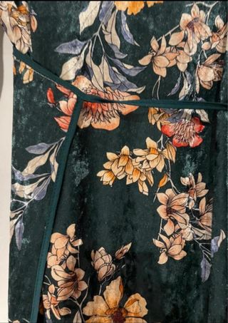 Vestido Zara Terciopelo Estilo Kimono