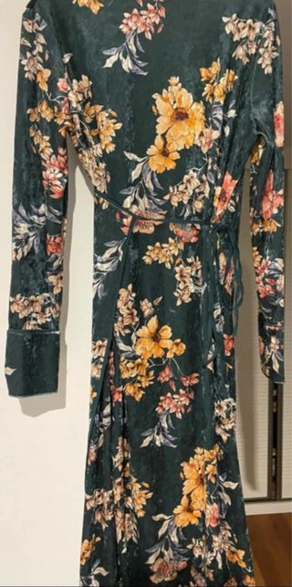 Vestido Zara Terciopelo Estilo Kimono