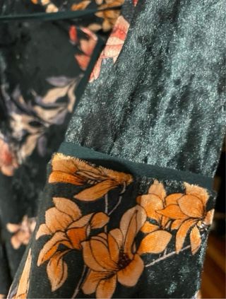 Vestido Zara Terciopelo Estilo Kimono