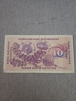 Billete 10 Francos Suizos 1974