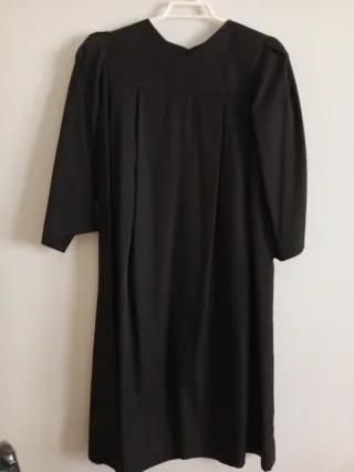 Túnica de graduación infantil negra