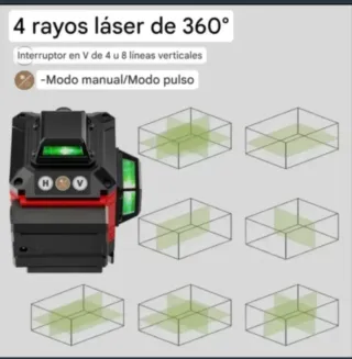 Nivel Láser 4D 16 Líneas Trípode Maletín