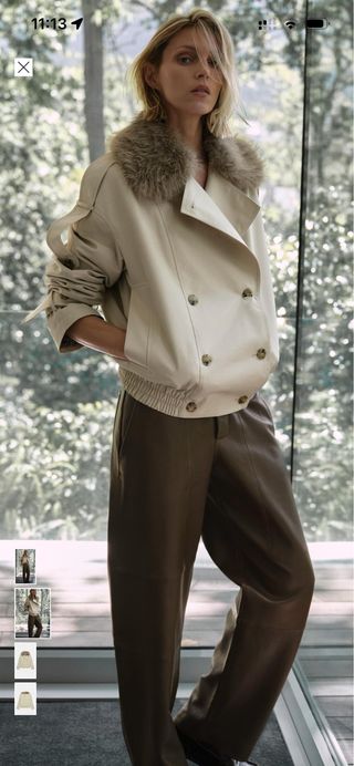 Chaqueta Zara acolchada con pelo