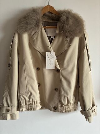 Chaqueta Zara acolchada con pelo