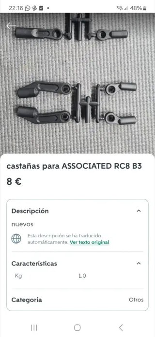 Peças para carro RC
