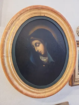 Cuadro antiguo Virgen siglo XIX