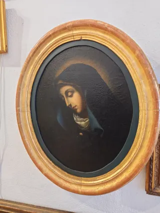 Cuadro antiguo Virgen siglo XIX