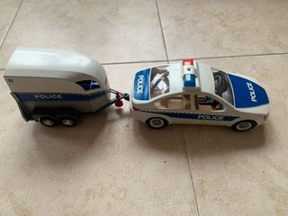 Coche Policía Playmobil con Remolque