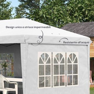Gazebo 6x3 m Pop Up Regolabile in Altezza, Gazebo