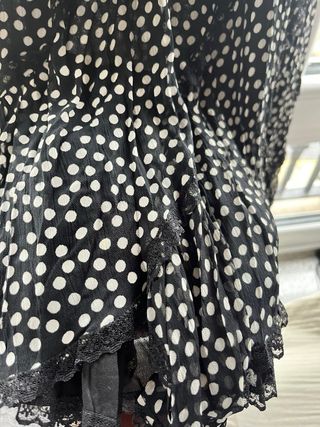 Falda larga lunares con volantes