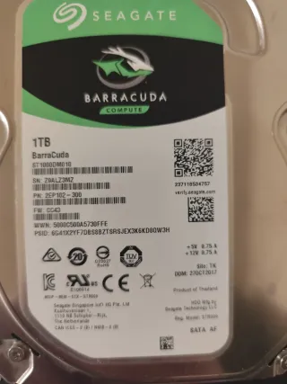 Disco Duro Seagate Barracuda 1TB