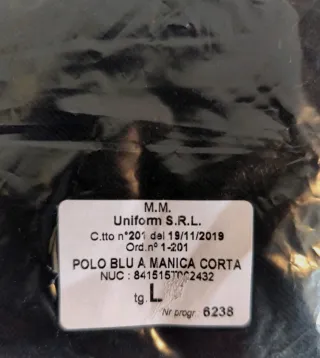 Maglia Polo Marina Militare Italiana Nuova L