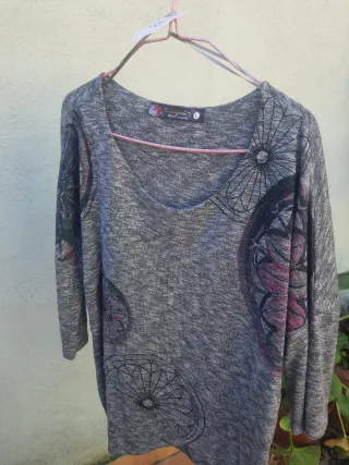 23.- Jersey Desigual Gris Talla L