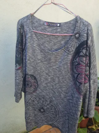 23.- Jersey Desigual Gris Talla L