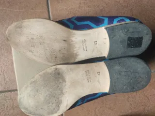 Zapatos italianos en satén Vero Cuoio 43