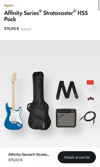 Pack Squier Affinity Stratocaster HSS + ampli