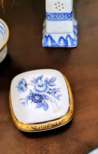 Set 6 Pezzi Ceramica Decorata Blu