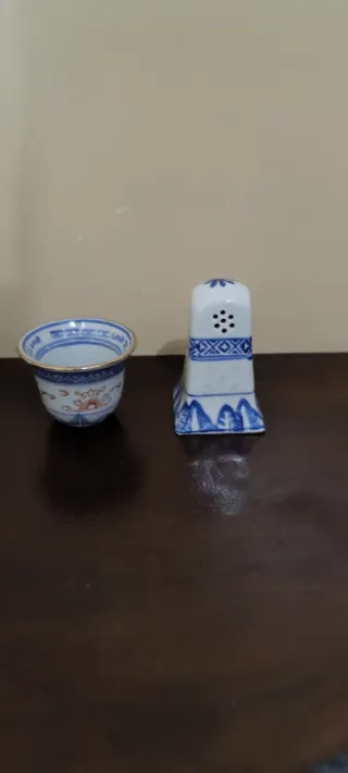 Set 6 Pezzi Ceramica Decorata Blu