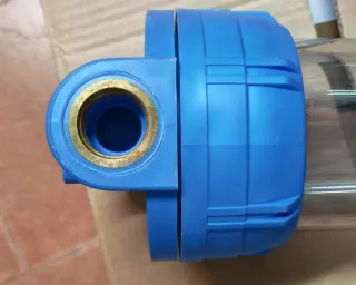 Portafiltros transparente latón 3/4