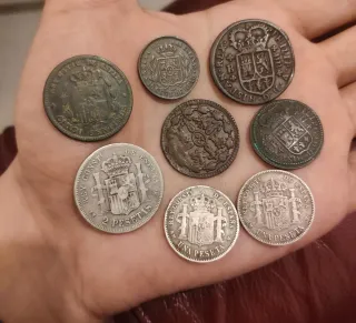 Lote de 8 Monedas Antiguas