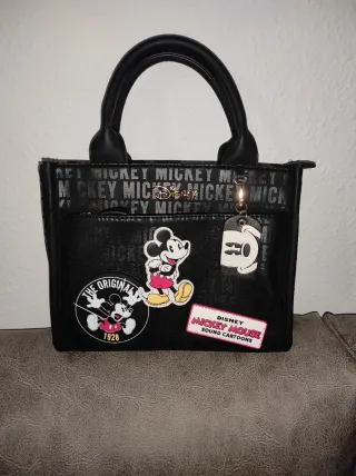 Bolso Disney Mickey Mouse Negro y Dorado