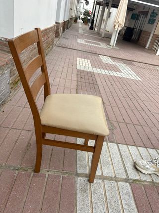 Sillas Hostelería Madera y Piel Beige 15 sillas