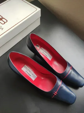 Zapatos de tacón Azul y Rojo
