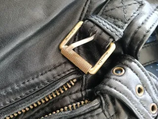 Cazadora Piel Massimo Dutti Negra Talla M