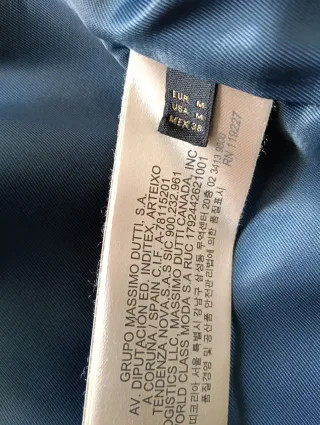 Cazadora Piel Massimo Dutti Negra Talla M