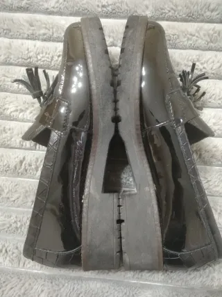 Zapatos negros charol mujer