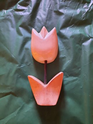 Tulipano decorativo in legno