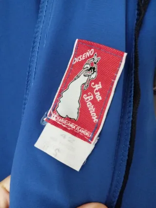 Traje Flamenca Azul Eléctrico