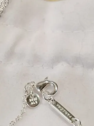 Gargantilla Pandora Corazón Rosa Plata