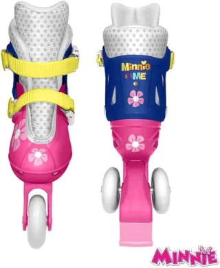 Patines Minnie 2 en 1 Talla 27-30 y casco 46-53 cm