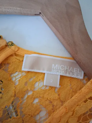 Vestido Michael Kors Amarillo Encaje