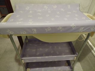 Bañera cambiador bebé con estampado