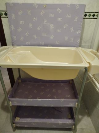 Bañera cambiador bebé con estampado