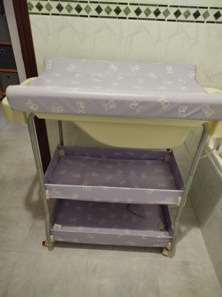 Bañera cambiador bebé con estampado