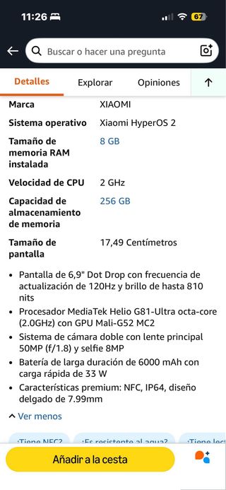 Xiaomi Redmi 15C 256GB 8GB RAM Nuevo