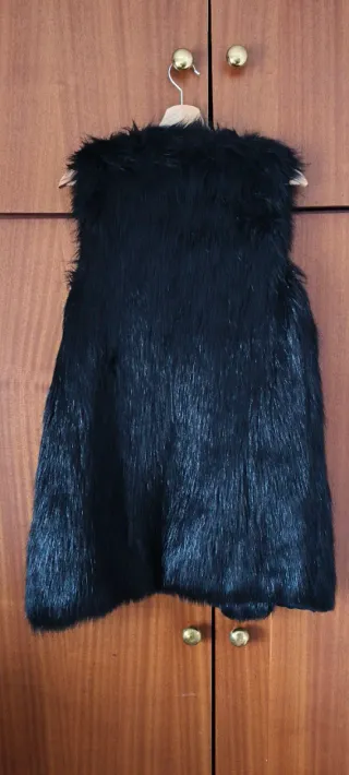 Chaleco Zara Basic Piel Sintética Negro Talla Únic