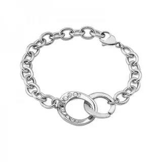 Pulsera Xernus Acero Eslabones Circonitas