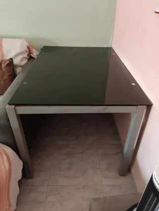 Mesa de comedor cristal y metal 621218740 telefono