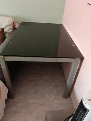 Mesa de comedor cristal y metal 621218740 telefono