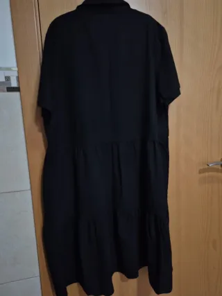 Vestido camisero negro talla M