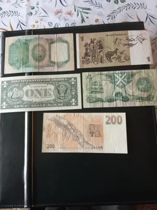 Lote Billetes Extranjeros: Portugal, Australia, US